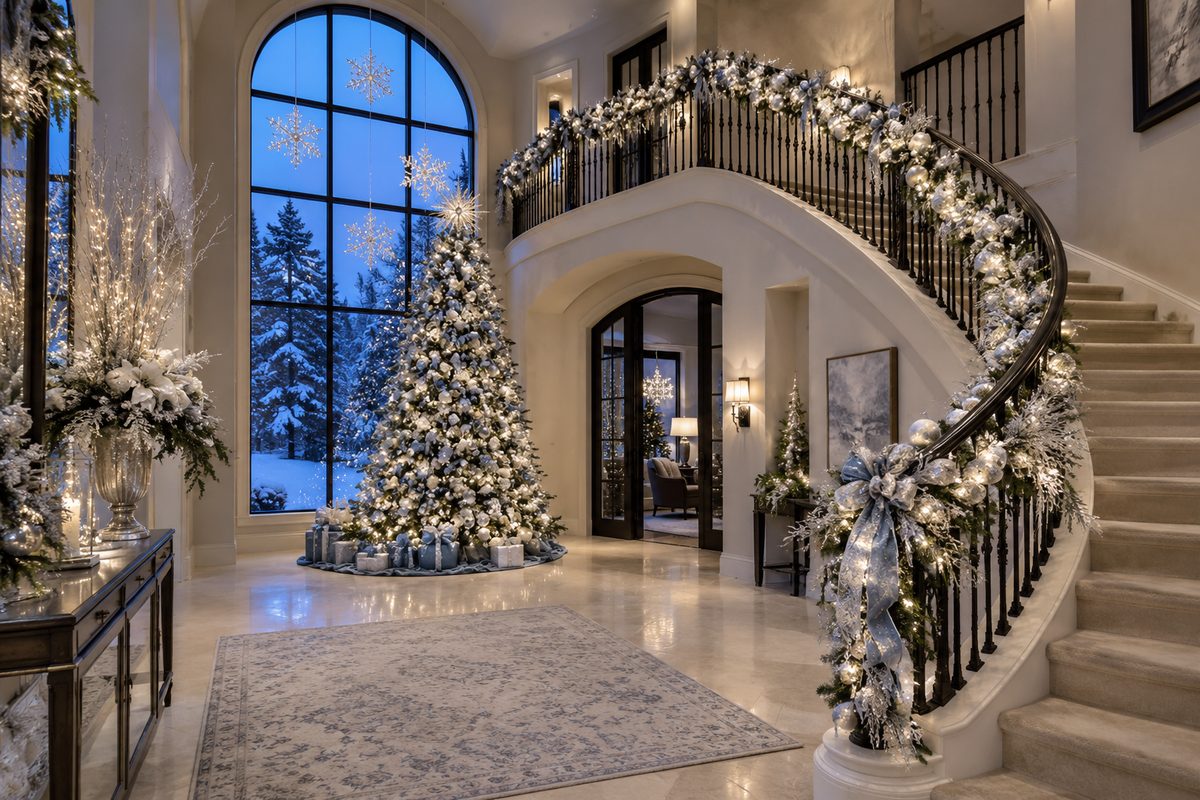 Winter Wonderland Curved Stair Hall